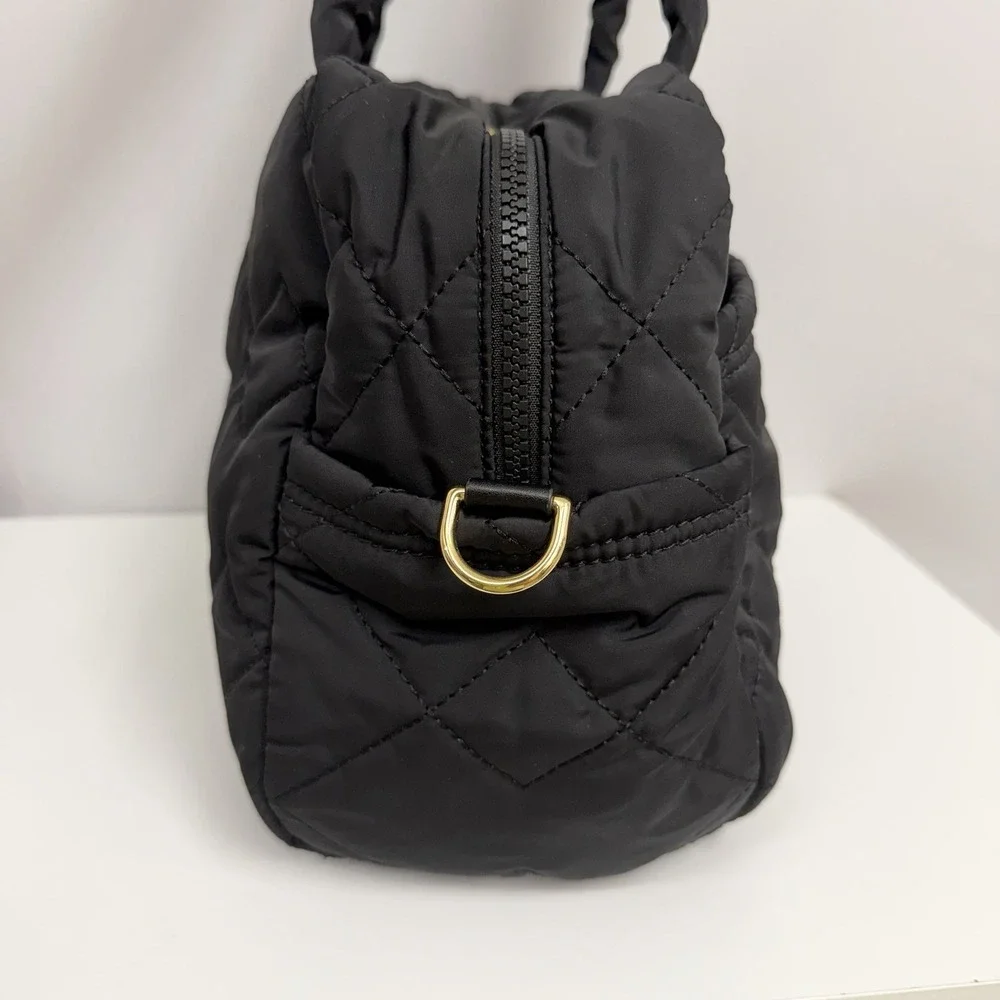 Marc Jacobs Nylon Quilted Tote Bag Cross Body or Shoulder Bag Purse Black